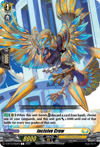 Incisive Crow (D-BT10/083EN) [Dragon Masquerade]