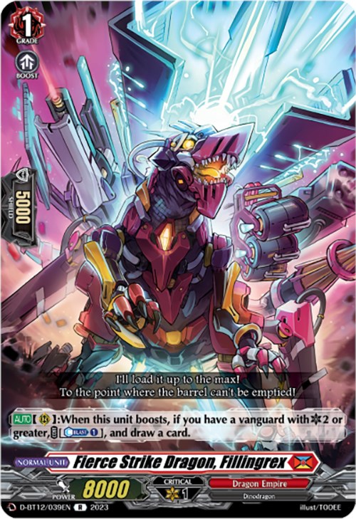 Fierce Strike Dragon, Fillingrex (D-BT12/039EN) [Evenfall Onslaught]