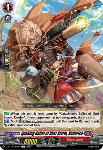 Quaking Bullet of Dust Storm, Roderick (D-BT12/059EN) [Evenfall Onslaught]