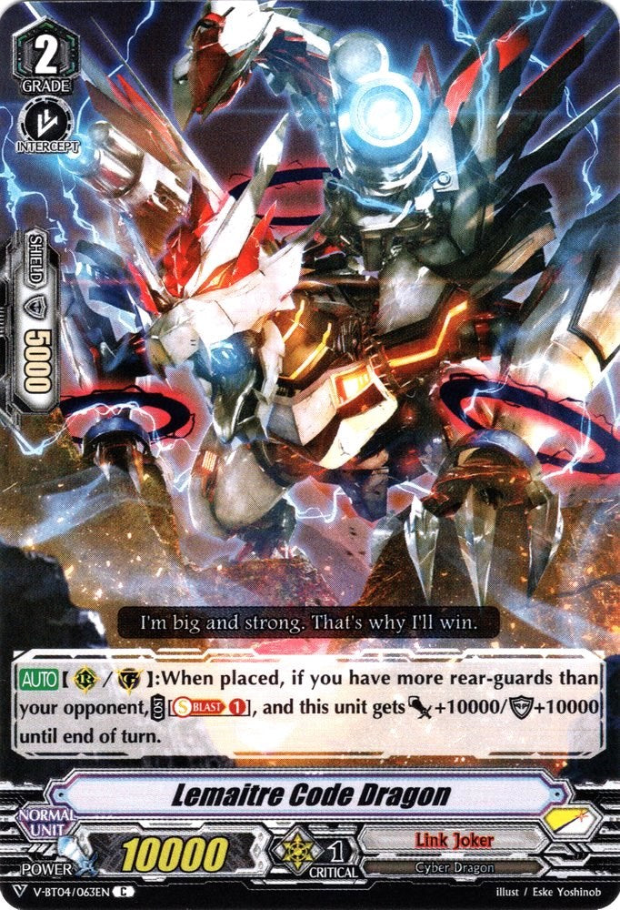 Lemaitre Code Dragon (V-BT04/063EN) [Vilest! Deletor]