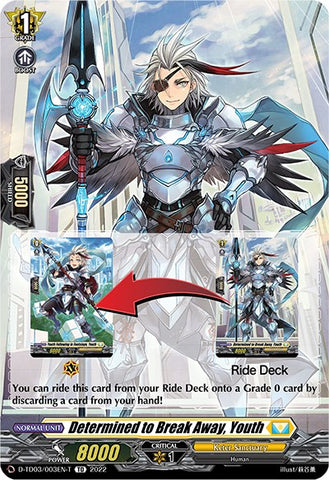 Determined to Break Away, Youth (Tutorial Card) (D-TD03/003EN-T) [D-TD03: Raika Koshiba -Skyfall Executors-]