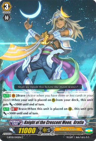 Knight of the Crescent Moon, Gratia (G-BT10/045EN) [Raging Clash of the Blade Fangs]