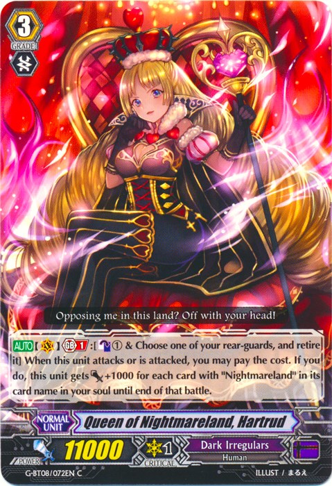 Queen of Nightmareland, Hartrud (G-BT08/072EN) [Absolute Judgment]