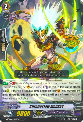 Chronoclaw Monkey (G-TD09/006EN) [True Zodiac Time Beasts]