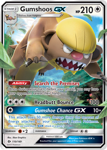 Gumshoos GX (110/149) [Sun & Moon: Base Set]