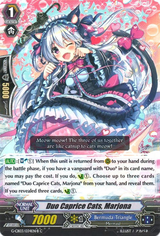 Duo Caprice Cats, Marjona (Black) (G-CB03/034EN B) [Blessing of Divas]