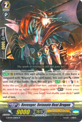 Revenger, Detonate Heat Dragon (G-BT09/028EN) [Divine Dragon Caper]