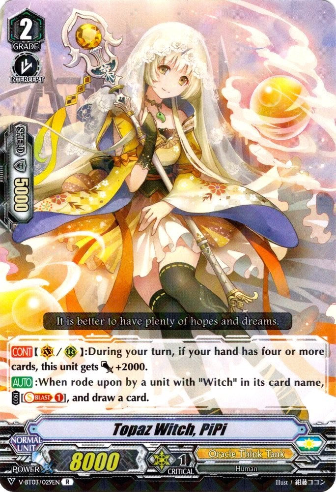 Topaz Witch, PiPi (V-BT03/029EN) [Miyaji Academy CF Club]