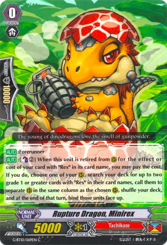 Rupture Dragon, Minirex (G-BT10/069EN) [Raging Clash of the Blade Fangs]