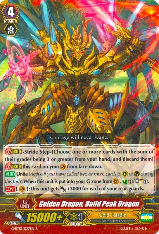 Golden Dragon, Build Peak Dragon (G-BT10/027EN) [Raging Clash of the Blade Fangs]