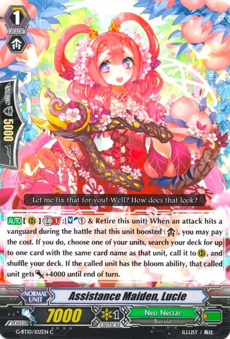 Assistant Maiden, Lucie (G-BT10/102EN) [Raging Clash of the Blade Fangs]