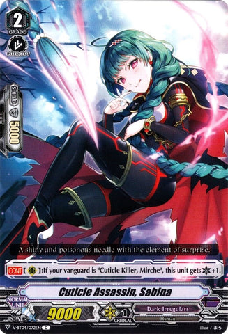 Cuticle Assassin, Sabina (V-BT04/072EN) [Vilest! Deletor]