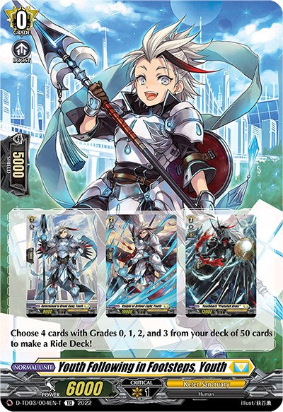 Youth Following in Footsteps, Youth (Tutorial Card) (D-TD03/004EN-T) [D-TD03: Raika Koshiba -Skyfall Executors-]