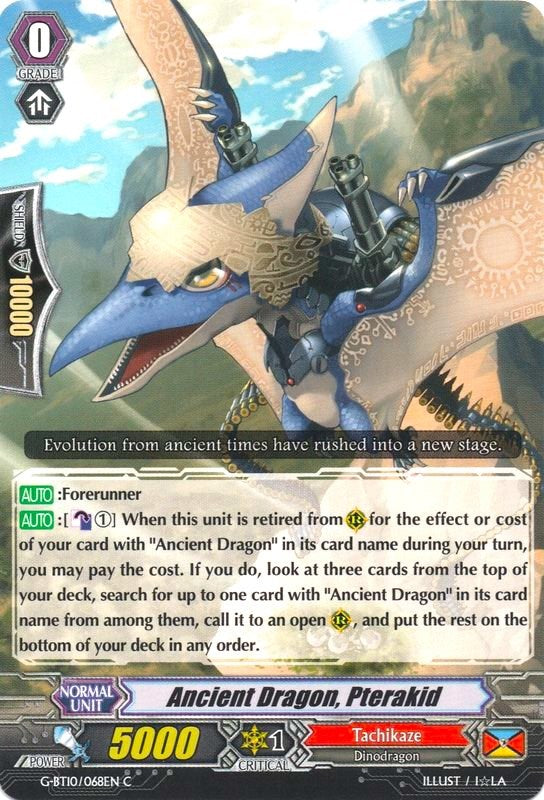 Ancient Dragon, Pterakid (G-BT10/068EN) [Raging Clash of the Blade Fangs]