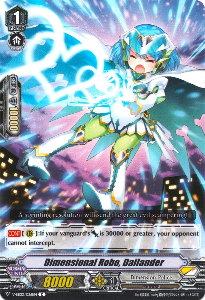 Dimensional Robo, Dailander (MISPRINT) (V-EB02/036EN) [Champions of the Asia Circuit]