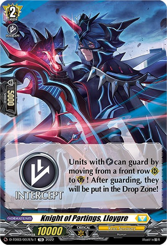 Knight of Partings, Lloygre (Tutorial Card) (D-TD03/007EN-T) [D-TD03: Raika Koshiba -Skyfall Executors-]