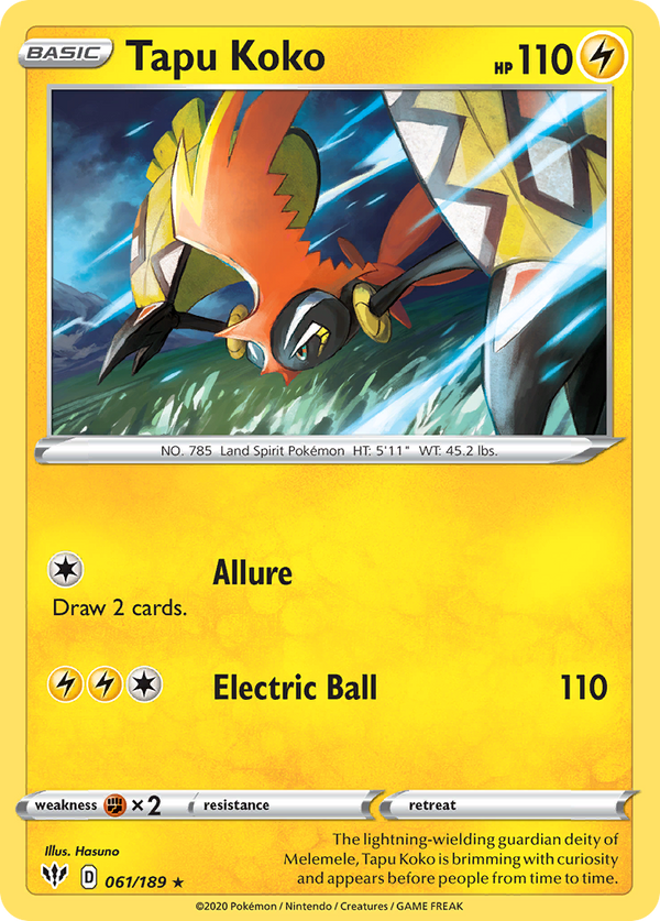 Tapu Koko (061/189) [Sword & Shield: Darkness Ablaze]