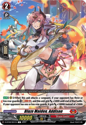 Blaze Maiden, Addison (D-BT09/061EN) [Dragontree Invasion]