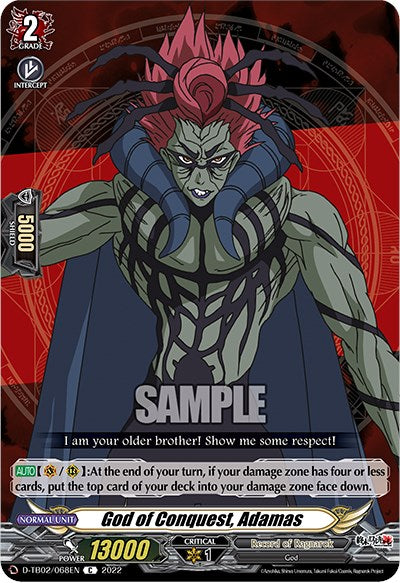 God of Conquest, Adamas (D-TB02/068EN) [Record of Ragnarok]